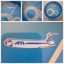 ALITALIA ATI OROLOGIO TERMOMETRO IGROMETRO PUBBLICITARIO VINTAGE DA COLLEZIONE
