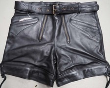 pantalone corto pelle liscia