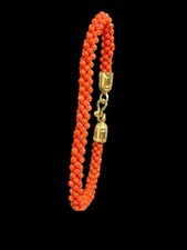 Bracciale In Corallo Tessito A