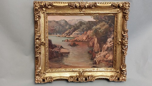 Antico quadro paesaggio - antico, quadro"paesaggio