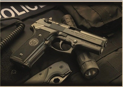 Poster affiche pistolet - poster,