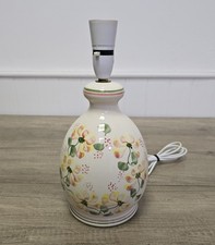 Lampada da tavolo vintage in ceramica floreale perfettamente funzionante retrò 