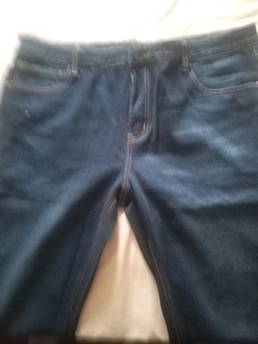 Jeans uomo ragazzo blu patch