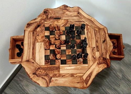 Tavolo scacchiera legno - scacchiera, in