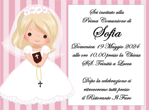 Invito prima comunione - invito,