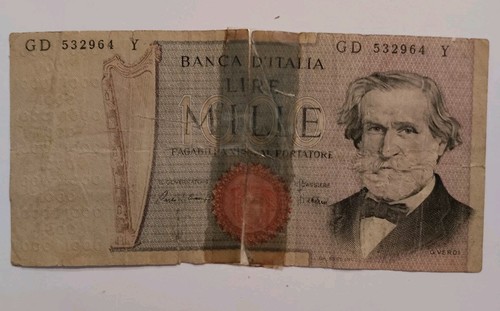 Banconota mille lire - lire, giuseppe