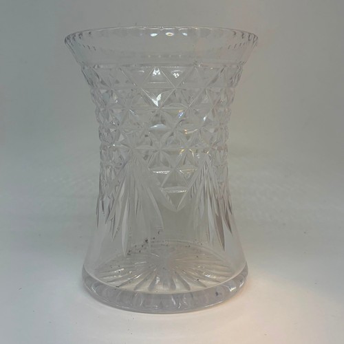 Vintage cut crystal wide neck - crystal,