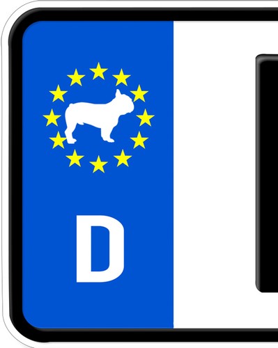 Adesivo inglese bulldog - 2x,