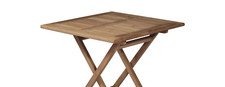 Tavolino Legno Teak 90x90cm Pieghevole Resistente Legno Massiccio