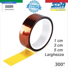 NASTRO KAPTON ADESIVO TERMICO ALTA TEMPERATURA HIGH TAPE PROTEZIONE 300° 1-3-5cm