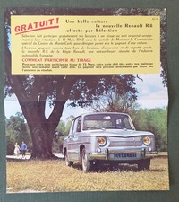 1963 RENAULT R 8 Dépliant pour concours