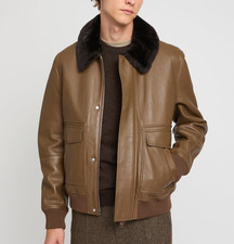 Giubbotto Bomber Pelle Marrone