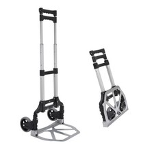 HOMCOM Carrello da Trasporto 70kg max Pieghevole ad Altezza Regolabile Argento