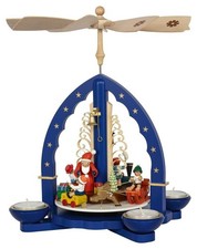 Piramide treno natale blu - di,
