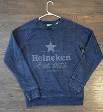 Maglione Heineken originale blu look prelavato Medium