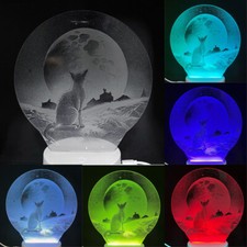 Lampada led Gatto con Luna