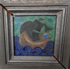 Piastrella goletta dipinta a