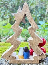 Presepe Natività Albero Legno