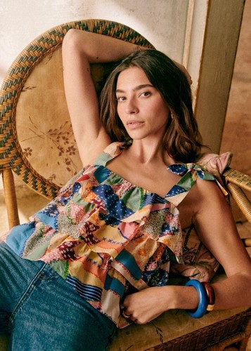 Sezane mazy blouse tie - sezane, tank