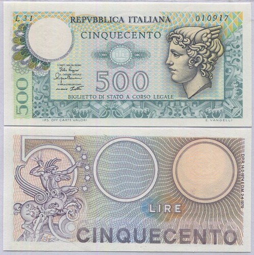 Italy 500 lire - 500, 1974