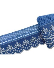 50 Cm Passamaneria Jeans Ricamo Cotone Pizzo Sangallo Uncinetto Alto 7 Cm PA1702