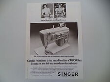 advertising Pubblicità 1972 MACCHINA PER CUCIRE SINGER 740