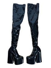 Le Silla stivali cuissardes in vernice (37)