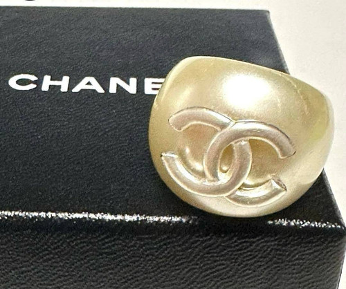 Chanel anello vintage avorio - anello,
