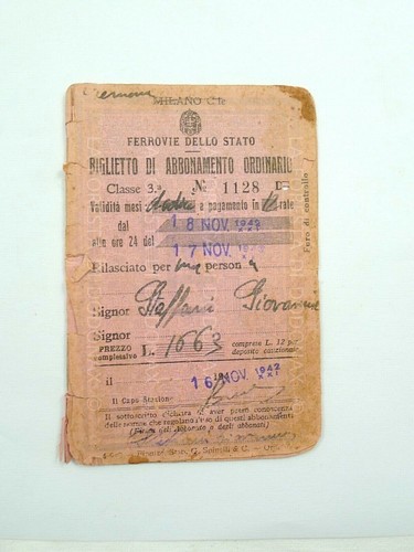 Tessera ferrovie dello stato - tessera,