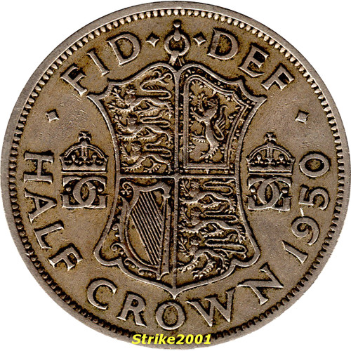 Regno unito half crown 1950 - crown,
