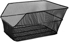 (Con Staffe) Cestino Bici Posteriore In Rete Nero Misure Cm 39x30x19h