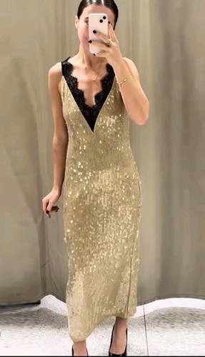 Maxi abito zara oro - maxi,