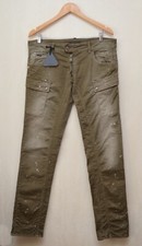 RARO 🔥 Jeans pantaloni cargo dipinti Absolut Joy taglia W34 L32 nuovi con etichette