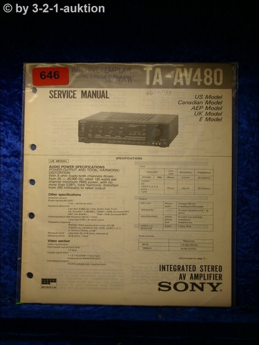 Sony service manual - service,