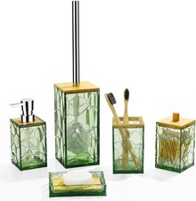 Set accessori bagno verde