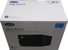 LaCie 2big Dock v2 40TB disco rigido esterno RAID Thunderbolt 3 NUOVO