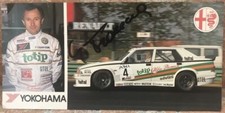 CARTOLINA GIORGIO FRANCIA ALFA ROMEO 75 TURBO SUPERTURISMO TOTIP FIRMATA