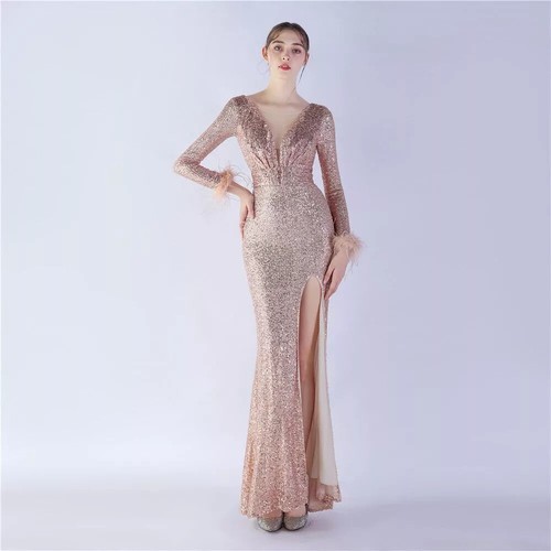 Vestito abito elegante lungo - abito,