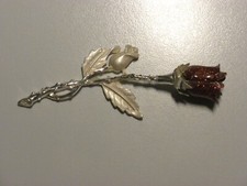 Costume fashion jewelry trinket silvery rose-Rosa bigiotteria gioiello fermaglio