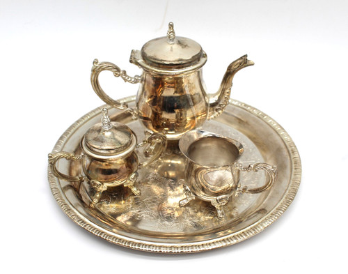 Silver plated tea set - pc,