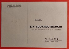 CARTOLINA EDOARDO BIANCHI MILANO CON MODELLI BICI CICLISMO 1940-45 C. 2 ( C 9 )