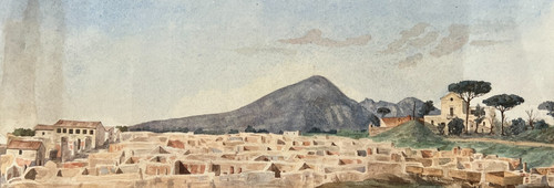Antico disegno paesaggio