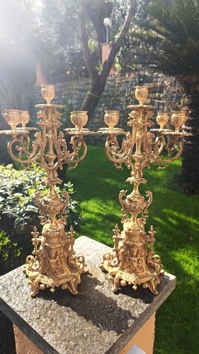 Candelabri bronzo ottone - candelabri, bronzo-ottone