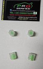 Tappi Valvole Pneumatici Auto Luce Fluo Universali  Verde cerchi in lega