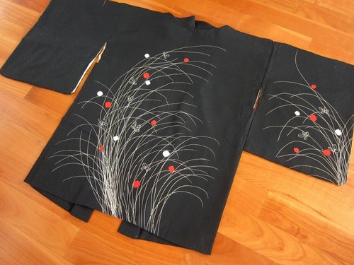 Haori nero giacca - , kimono