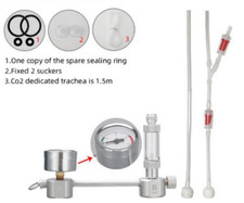 Kit Generatore CO2 Fai da Te Pressurizzato con Contatore Bolle per Crescita Piante Acquario
