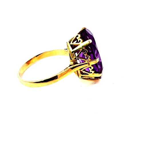 Anello oro 750 con ametista - 750,