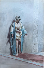 Acquerello XIX secolo scena