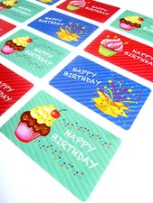 Colorato Happy Birthday Saluti Adesivi, Etichette per Carte & Regali HBW-5030-1