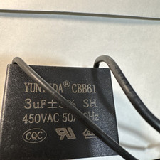 CONDENSATORE AVVIAMENTO spunto MOTORE 3uF 450Vac CBB61 CAPPA 450V VENTILATORE